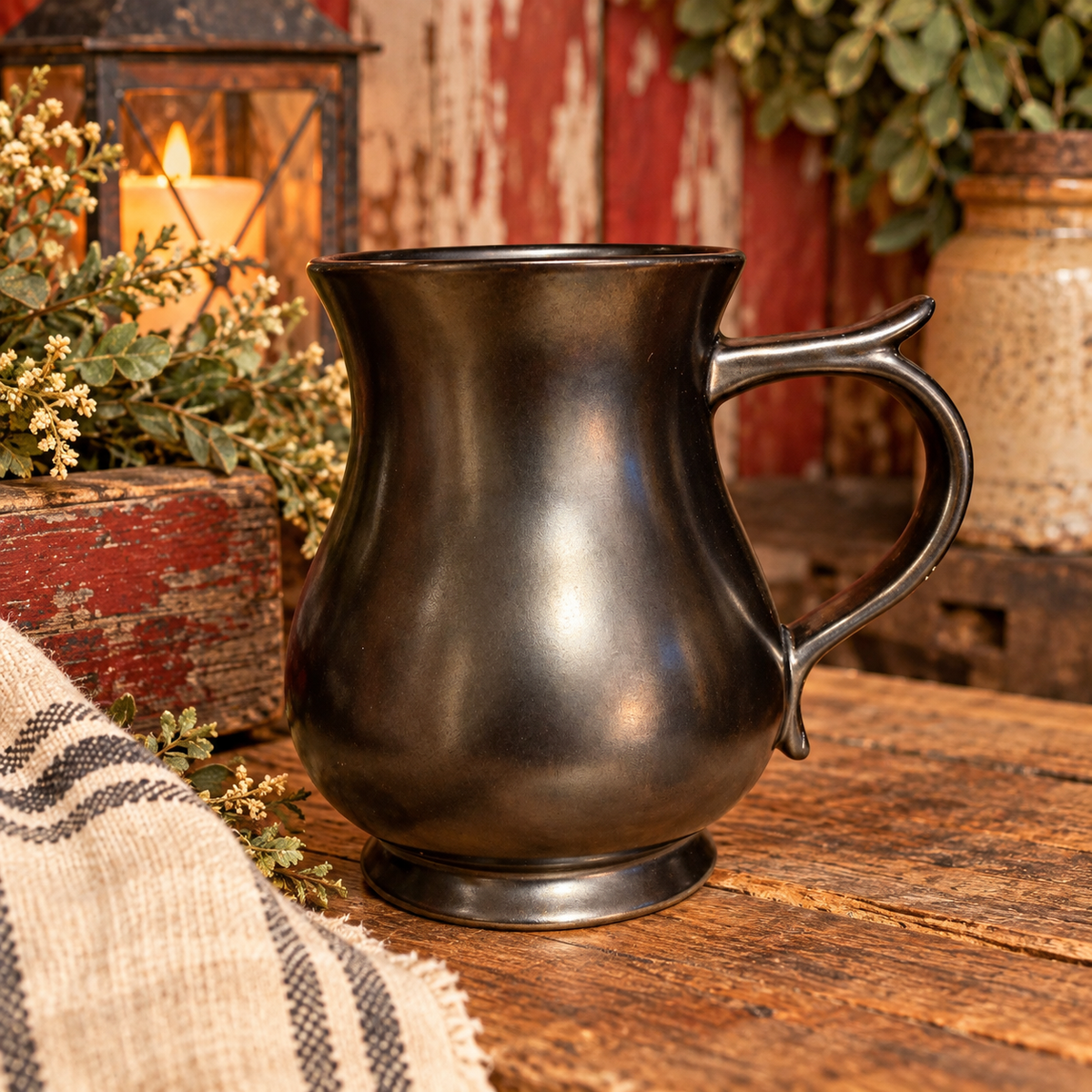 Prinknash England Black Pottery Pitcher-5 inches