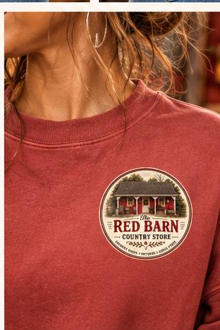 The Red Barn Country store sweatshirt COMING SOON !!!!!!!!