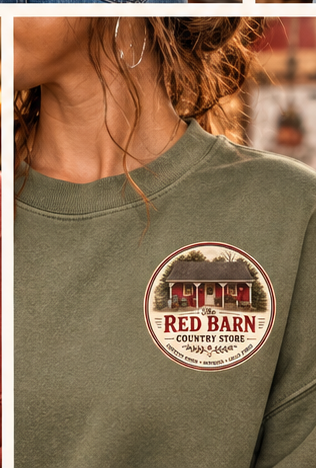 The Red Barn Country store sweatshirt COMING SOON !!!!!!!!
