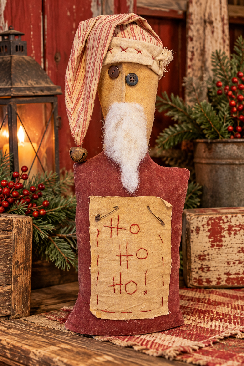 Primitive Handmade Santa