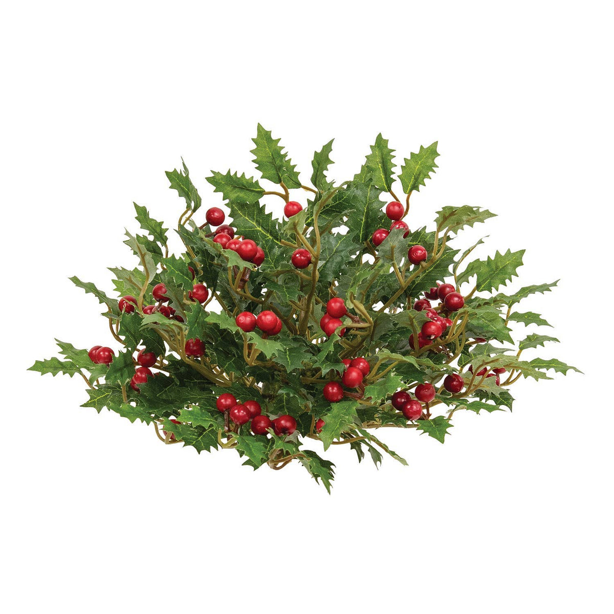 Merry Little Holly & Berries Half Sphere, 10"
