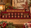 Old Santas Merry Christmas Wooden Block Sign